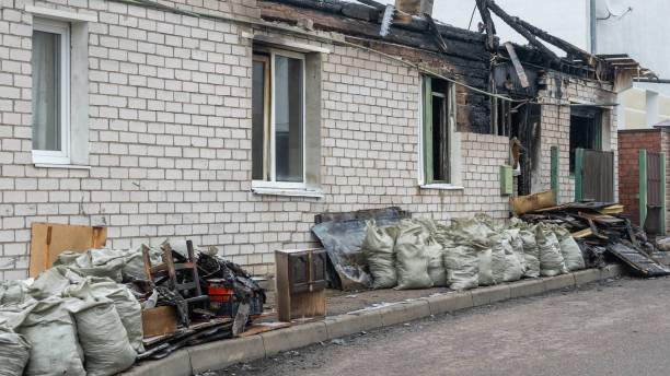 Professional Fire Damage Removal technician working in Allen, TX